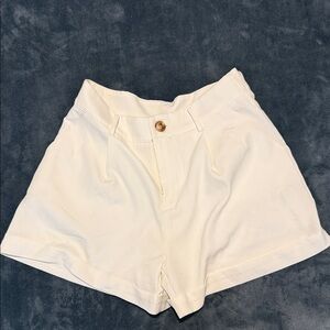 SHEIN elegant white shorts.